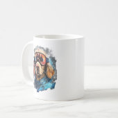 Mug Chien de ski dans des lunettes de ski  3 (Devant gauche)
