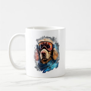 Mug Chien de ski dans des lunettes de ski 3
