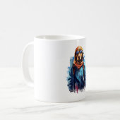 Mug Chien de ski dans des lunettes de ski  5 (Devant gauche)