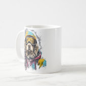 Mug Chien de ski dans des lunettes de ski  6 (Devant gauche)