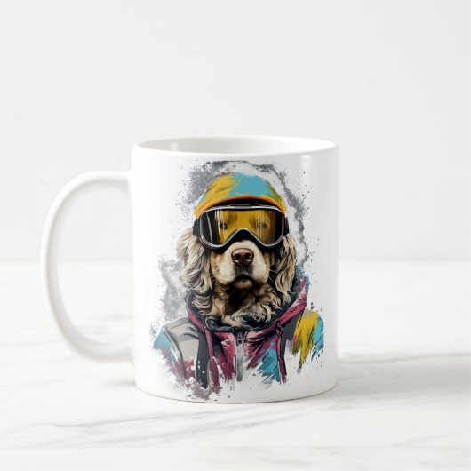 Mug Chien de ski dans des lunettes de ski  6 (Gauche)