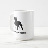 Mug Chien de Staffy de silhouette de bull-terrier du (Devant gauche)