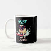 Mug Chien de surf Cool Pug (Gauche)