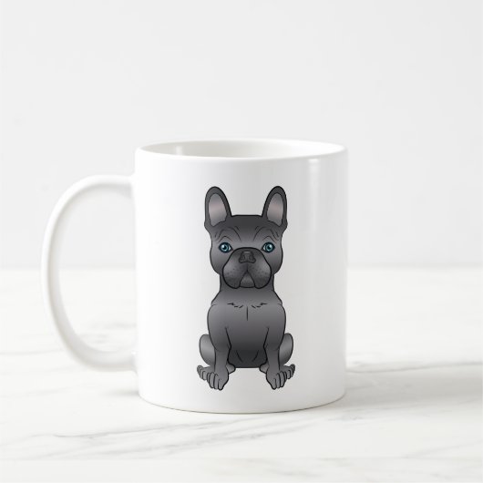 Mug Chien de taule bleu français / Chien de caricature (Gauche)