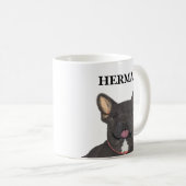 Mug Chien de taule français français brindé noir perso (Devant droit)