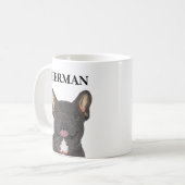 Mug Chien de taule français français brindé noir perso (Devant gauche)