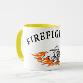 Mug Chien de Taureau de sapeur-pompier dur (Devant gauche)