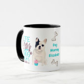 Mug Chien de taureau français chéri Aime l'anniversair (Devant gauche)