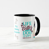 Mug Chien de taureau français chéri Aime l'anniversair (Devant droit)