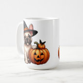 Mug Chien de taureau français en Casquette sorcier ave (Devant gauche)