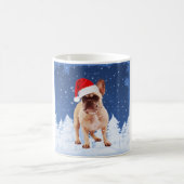 Mug Chien de taureau français en Noël de neige avec Sa (Centre)