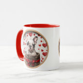 Mug Chien de taureau français Valentines (Devant gauche)