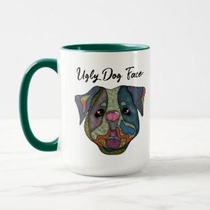 Mug Chien de taureau laide visage de chien