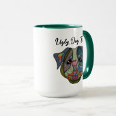 Mug Chien de taureau laide visage de chien (Devant droit)