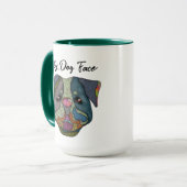 Mug Chien de taureau laide visage de chien (Devant gauche)