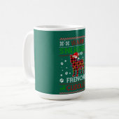 Mug Chien de taureaux français laide pull Noël Pajama (Devant gauche)