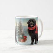 Mug Chien de Terre-Neuve à Noël de neige (Devant droit)