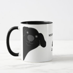 Mug Chien de Terre-Neuve Noir Qui Regarde Cartoon