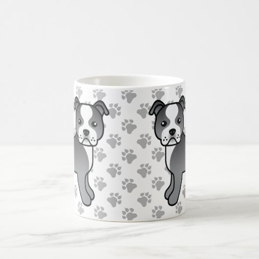 Mug Chien de Terrier Bleu Et Blanc (Centre)