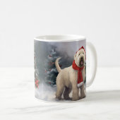 Mug Chien de Terrier rouillé en Noël de neige (Devant droit)