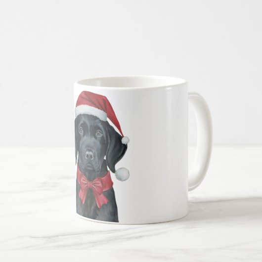 Mug Chien de vacances Noël Black Lab (Devant droit)