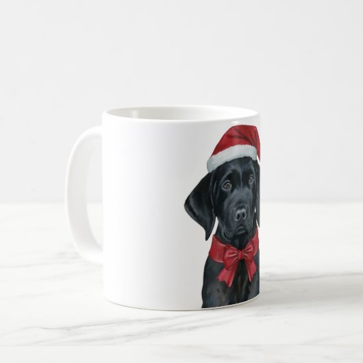 Mug Chien de vacances Noël Black Lab (Devant gauche)