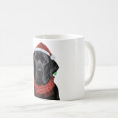 Mug Chien de vacances Noël Black Lab (Devant droit)