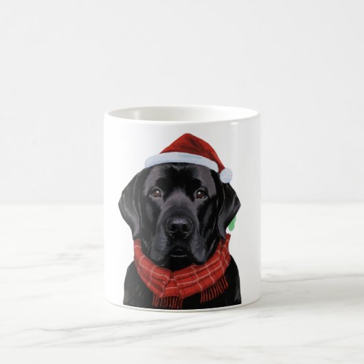 Mug Chien de vacances Noël Black Lab (Centre)