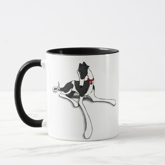 Mug Chien de vache noir et blanc (Gauche)