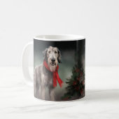 Mug Chien de Wolfhound à Noël de neige (Devant gauche)