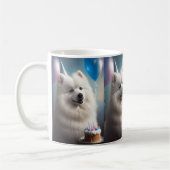 Mug Chien d'eskimo américain avec anniversaire de ball (Gauche)
