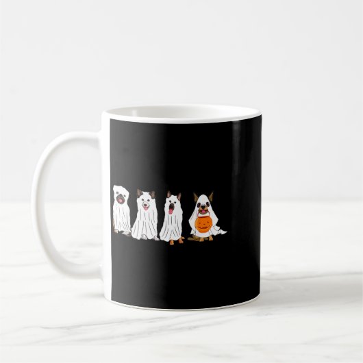 Mug Chien d'Halloween avec citrouille Chien d'Hallowee (Gauche)
