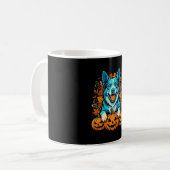 Mug Chien d'Halloween avec citrouilles Jack O Lantern_ (Devant gauche)