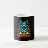 Mug Chien d'Halloween avec citrouilles Jack O Lantern_ (Centre)