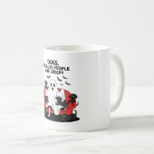 Mug Chien d'Halloween effrayant Fantôme effrayant 23 (Devant droit)