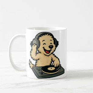 Mug Chien DJ mignon avec écouteurs � Cadeau amusant po