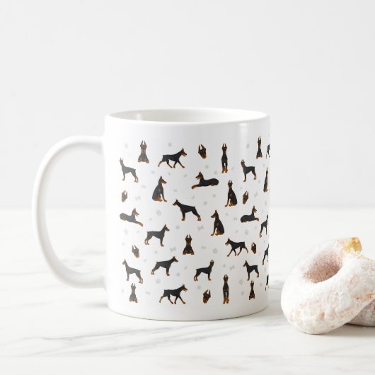 Mug Chien Doberman Pinscher (Avec donut)