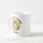 Mug Chien Dogecoin Personnalisé (Devant gauche)