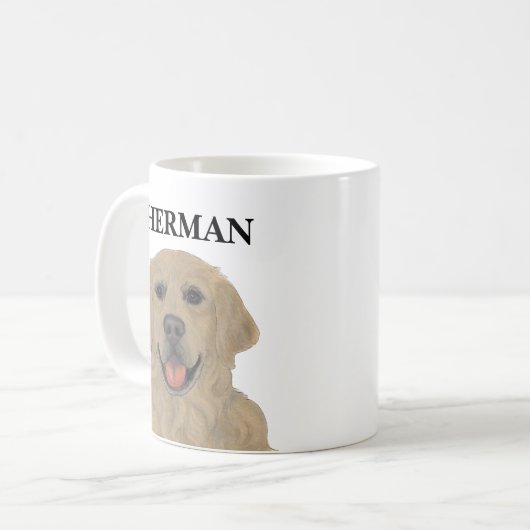 Mug Chien d'or retriever personnalisé (Devant gauche)