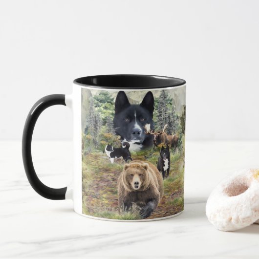 Mug Chien d'ours karélien (Avec donut)