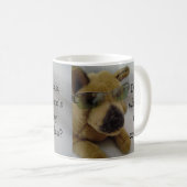 Mug Chien drôle avec café disant (Devant droit)