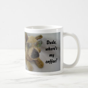 Mug Chien drôle avec café disant
