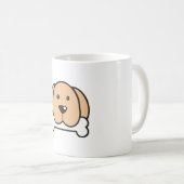 Mug Chien drôle avec os (Devant droit)