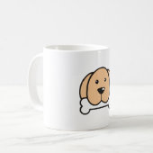Mug Chien drôle avec os (Devant gauche)