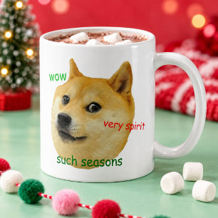 Mug Chien Drôle Mème Doge Shiba Inu Vacances Telles Sa