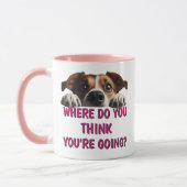 Mug Chien drôle Où vas-tu (Gauche)
