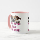 Mug Chien drôle Où vas-tu (Devant gauche)