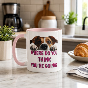 Mug Chien drôle Où vas-tu