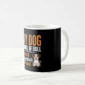 Mug Chien drôle plein de taureau design (Devant droit)