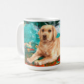 Mug Chien du Labrador artistique Abstrait (Devant gauche)